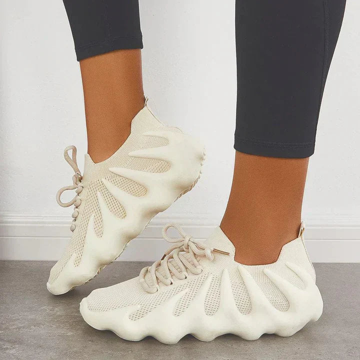 Breathable sneakers with a futuristic design