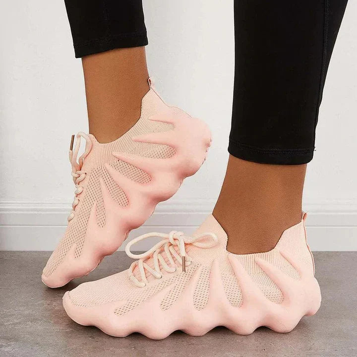 Breathable sneakers with a futuristic design