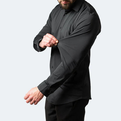 Men's Business Casual Slim Fit Non-Iron Shirt – Wrinkle-Free, Super Stretch & Easy Care