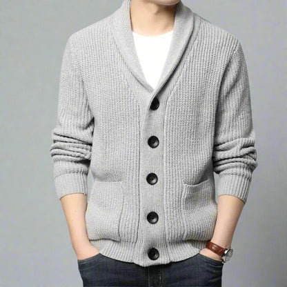Classic Knitted Cardigan With Button Closure