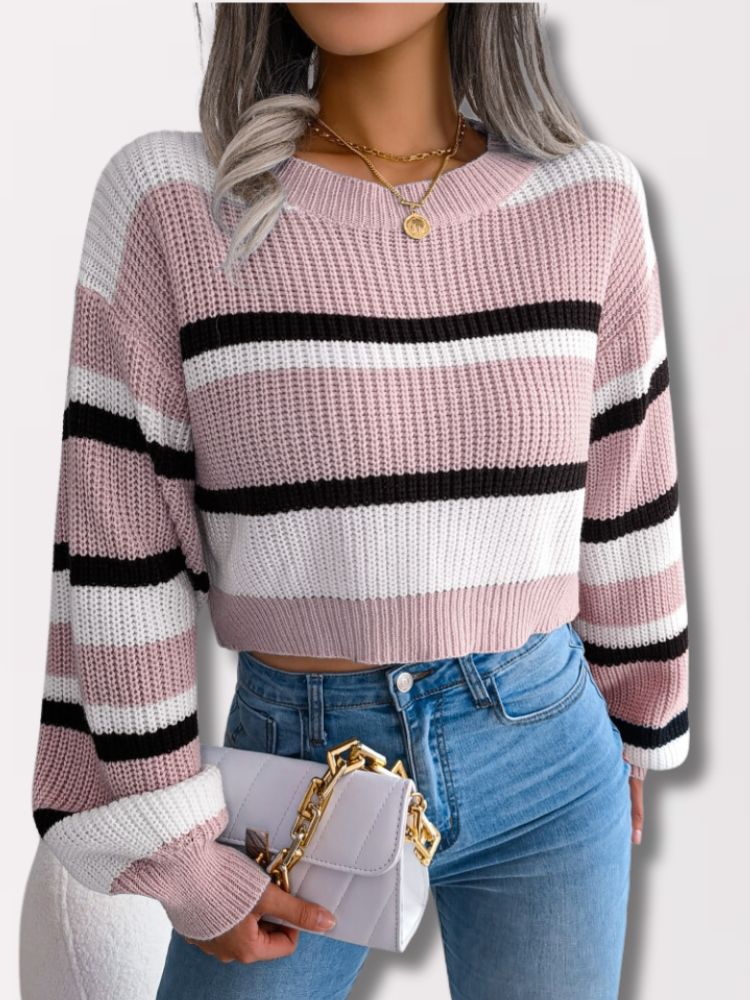 Striped Crop Jumper - Emory