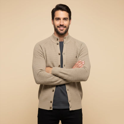 The Caernarfon Men's Casual Button Up Knitted Cardigan