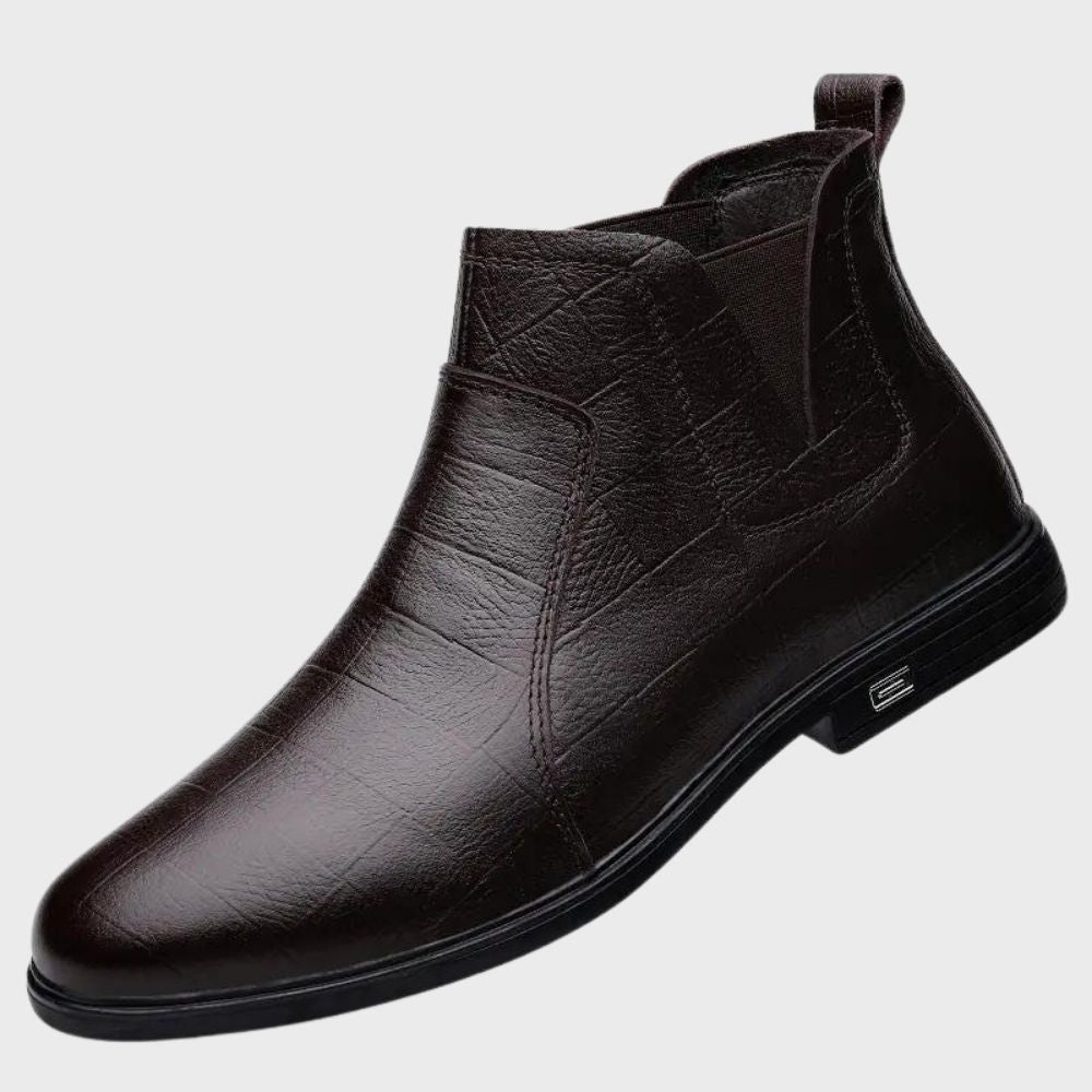 Textured Black Ankle Boots