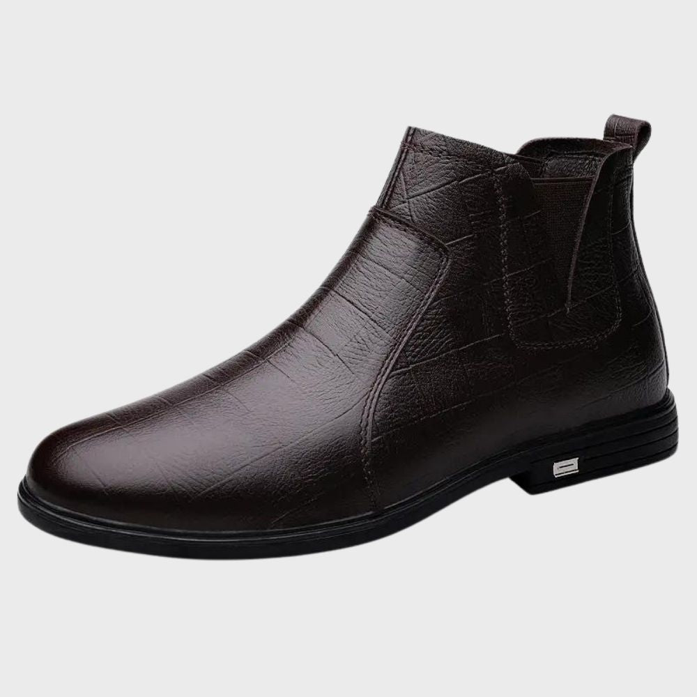 Textured Black Ankle Boots