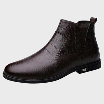 Textured Black Ankle Boots
