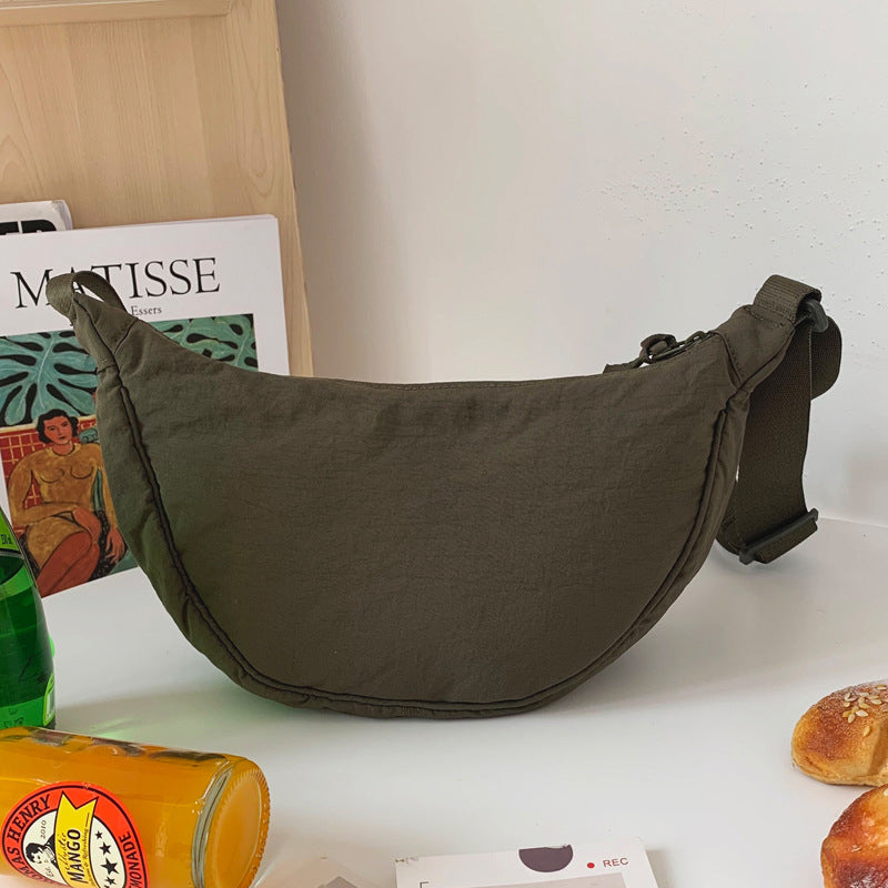 Stylish Half Moon Crossbody Bag - Luna