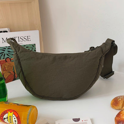 Stylish Half Moon Crossbody Bag - Luna