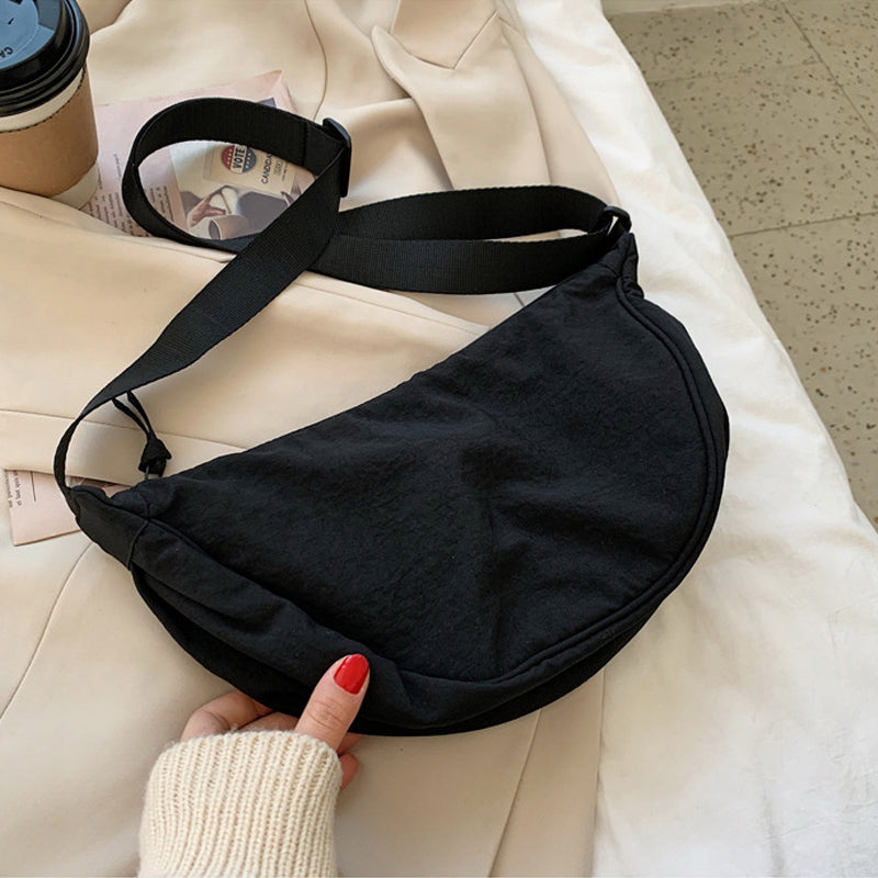 Stylish Half Moon Crossbody Bag - Luna