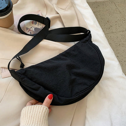 Stylish Half Moon Crossbody Bag - Luna
