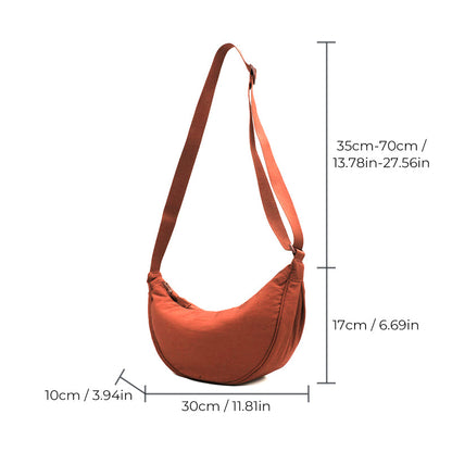 Stylish Half Moon Crossbody Bag - Luna