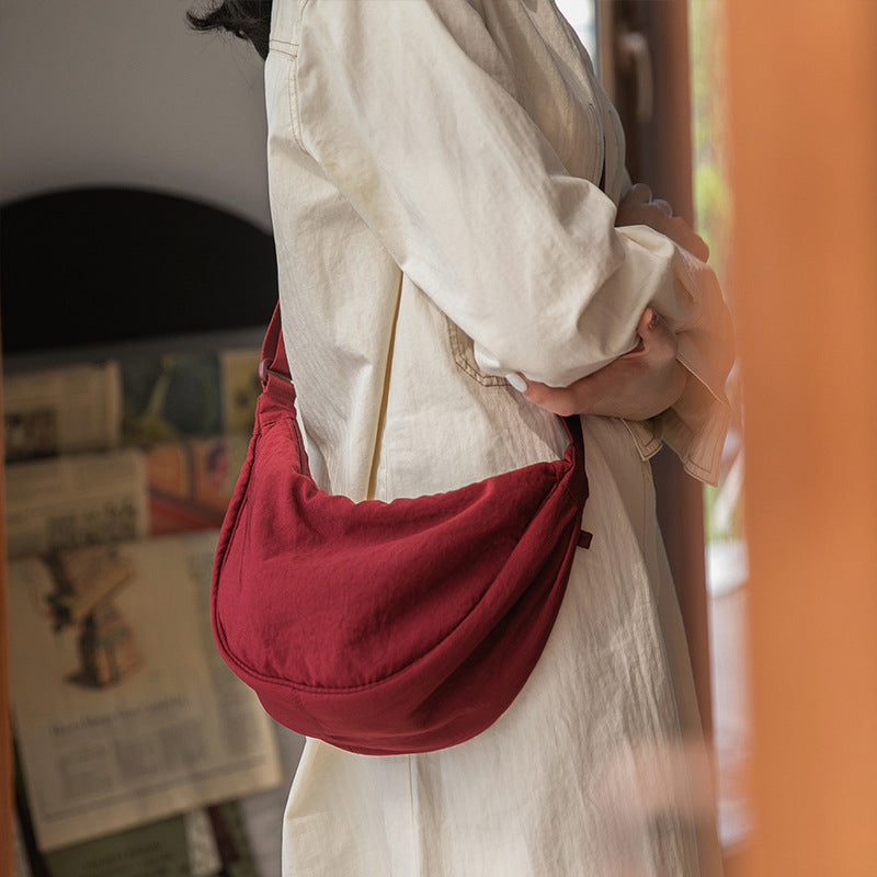 Stylish Half Moon Crossbody Bag - Luna
