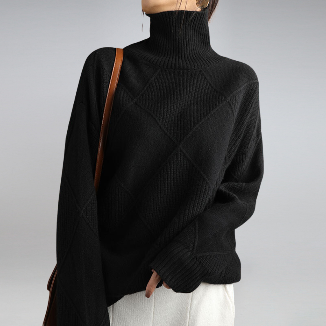 Stylish Ladies' Roll Neck Jumper - Isabella