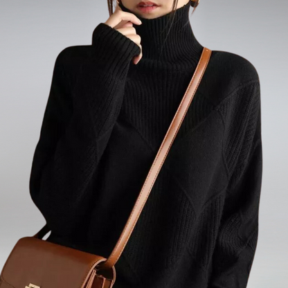 Stylish Ladies' Roll Neck Jumper - Isabella