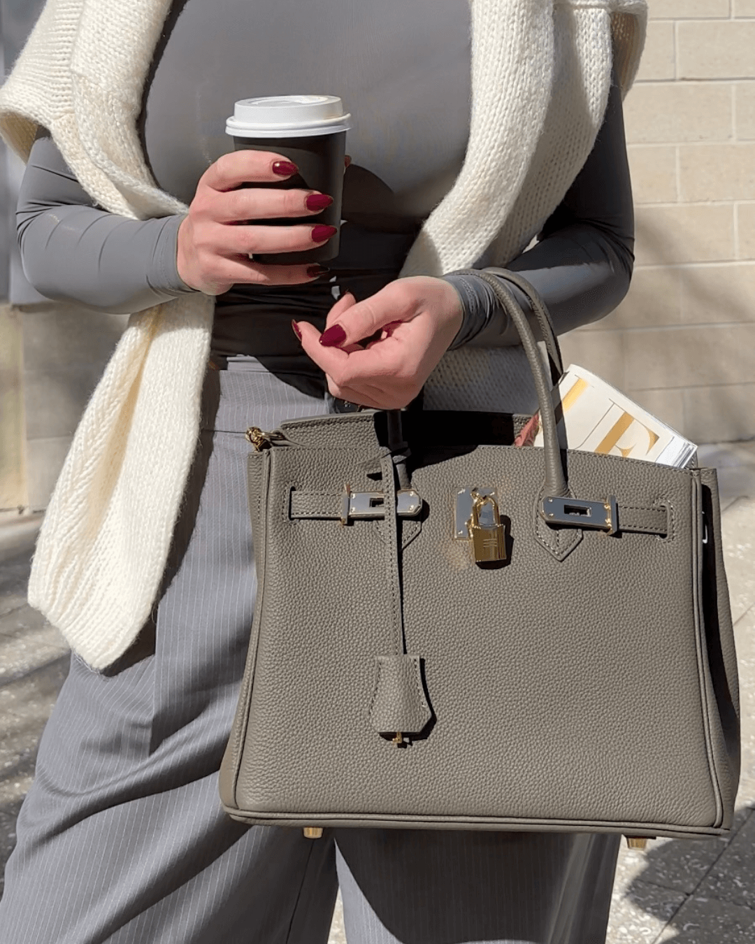 Stylish Leather Handbag - Liana