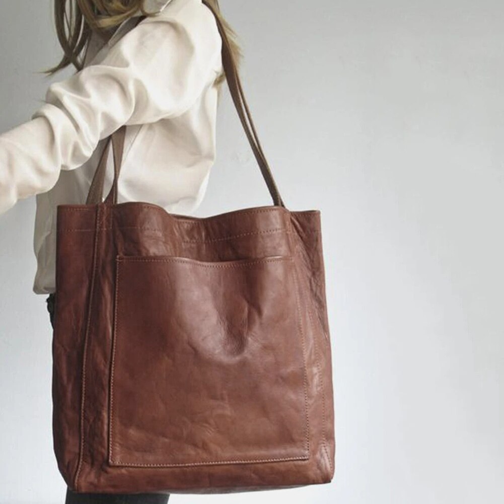 Stylish Leather Women's Shoulder Bag - Elisa