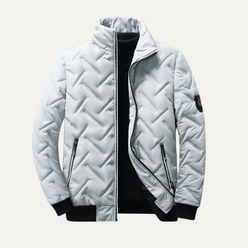 Men’s Modern Quilted Puffer Jacket with Sporty Finish