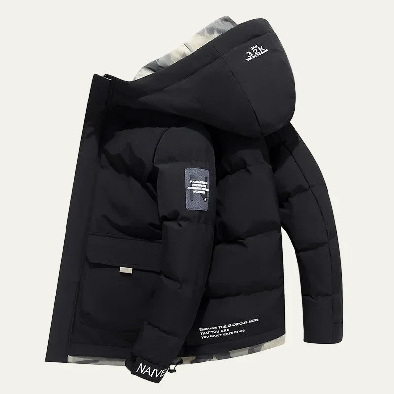 Men’s Modern Winter Hooded Quilted Puffer Jacket
