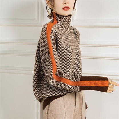 Stylish Striped Women's Sweater - Lena