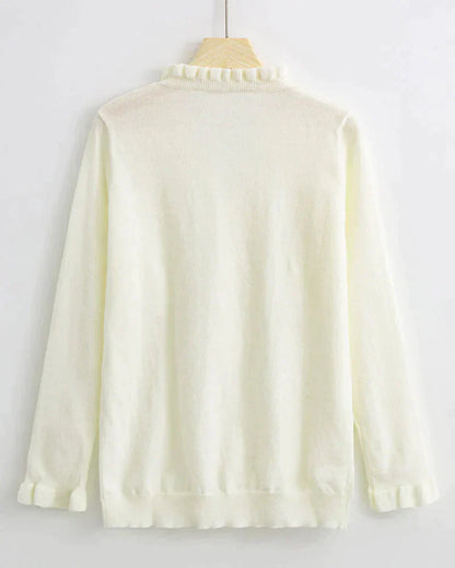 Stylish Sweater with Ruffles - Elodie