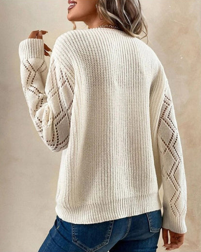 Stylish V-Neck Sweater - Selena