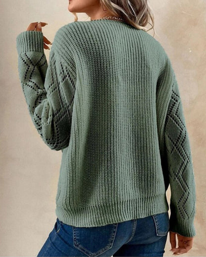 Stylish V-Neck Sweater - Selena