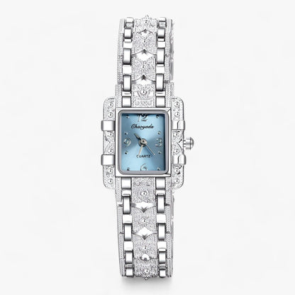 Stylish Watch with Rectangular Dial and Crystals – Camille