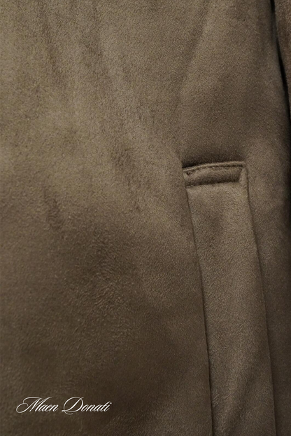Men’s Bomber Jacket with Faux Shearling Collar