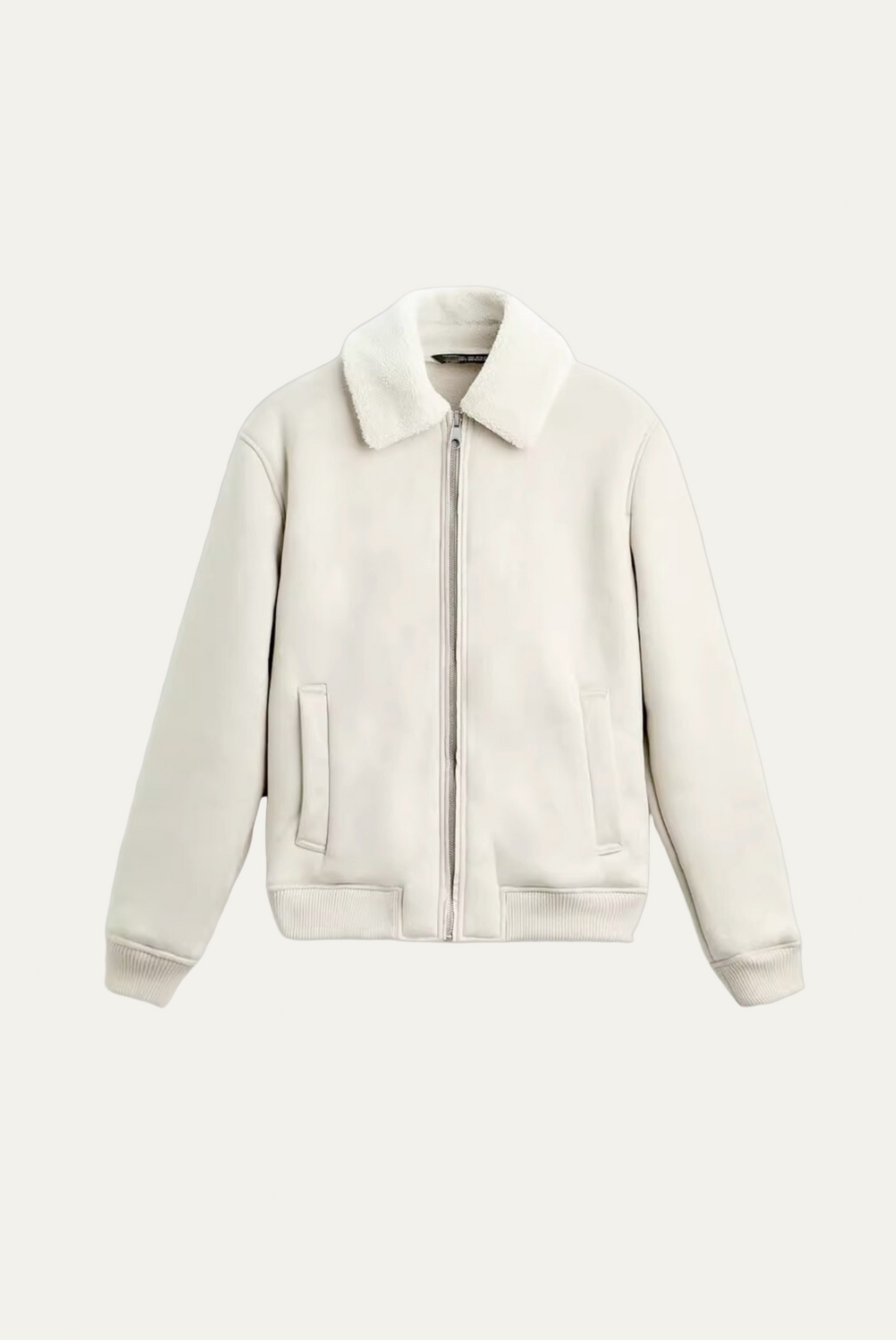 Men’s Bomber Jacket with Faux Shearling Collar