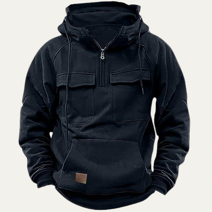 Men’s Rugged Half Zip Utility Hoodie