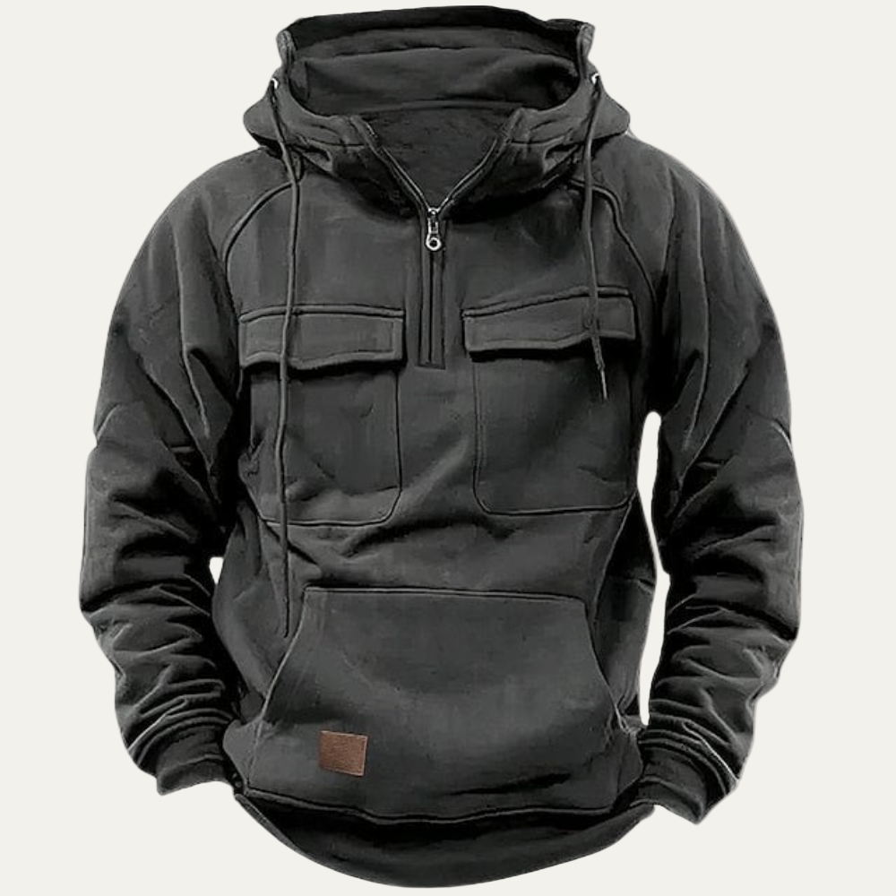 Men’s Rugged Half Zip Utility Hoodie