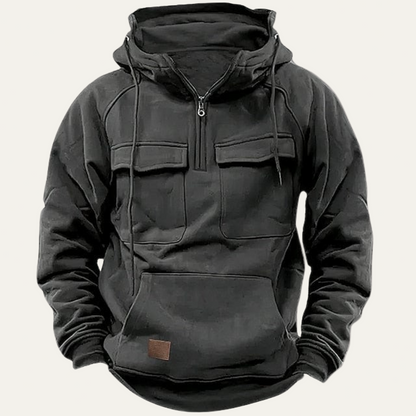 Men’s Rugged Half Zip Utility Hoodie