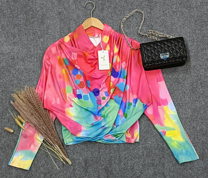 Stylish Winter Sweater with Print - Aurelia