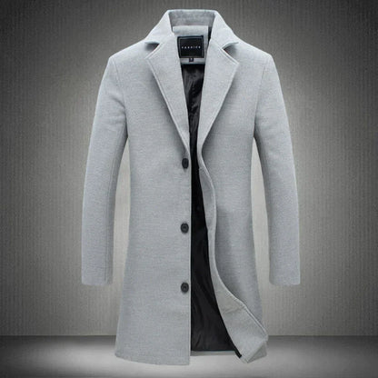 Stylish Wool Men's Coat - Maxwell
