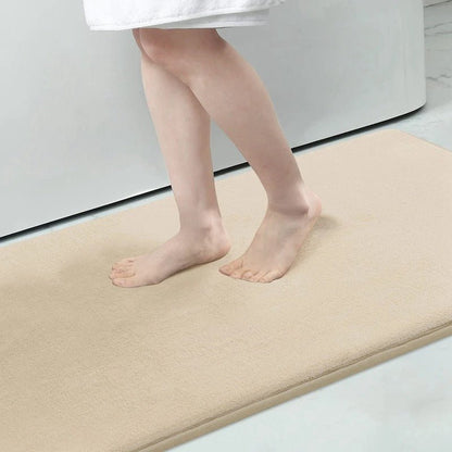 Plush Velvet Bathroom Mat Soft Anti Slip Fast Dry Rug