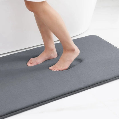 Plush Velvet Bathroom Mat Soft Anti Slip Fast Dry Rug