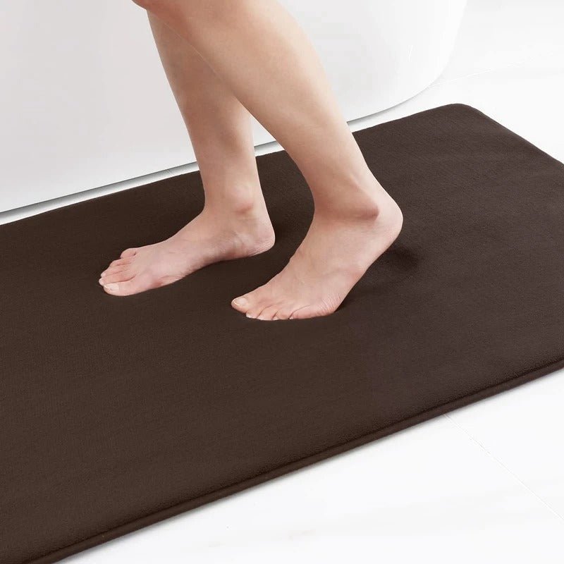 Plush Velvet Bathroom Mat Soft Anti Slip Fast Dry Rug