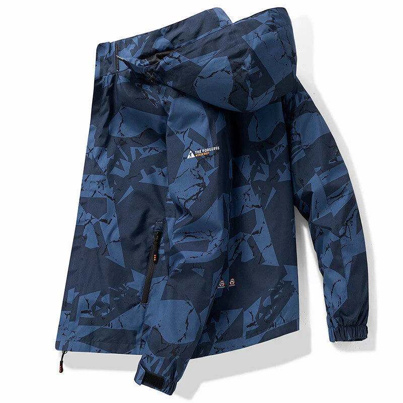 Sporty Daniel Ski Jacket, Waterproof, Zip-Up, Letter Print