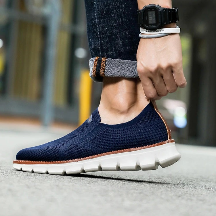 Knit Slip-on - Comfort Stretch Fit Breathable Shoes Blue