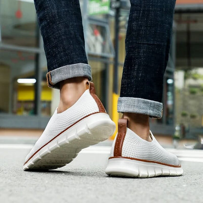 Knit Slip-on - Comfort Stretch Fit Breathable Shoes White