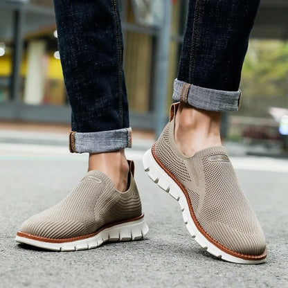 Knit Slip-on - Comfort Stretch Fit Breathable Shoes Brown