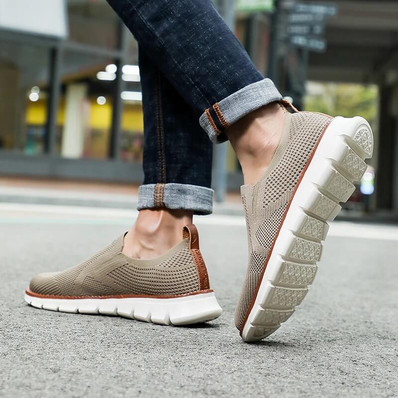 Knit Slip-on - Comfort Stretch Fit Breathable Shoes Brown