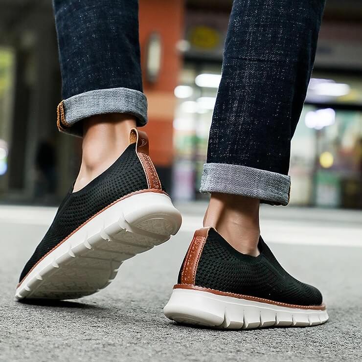 Knit Slip-on - Comfort Stretch Fit Breathable Shoes Black