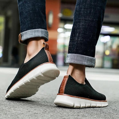 Knit Slip-on - Comfort Stretch Fit Breathable Shoes Black