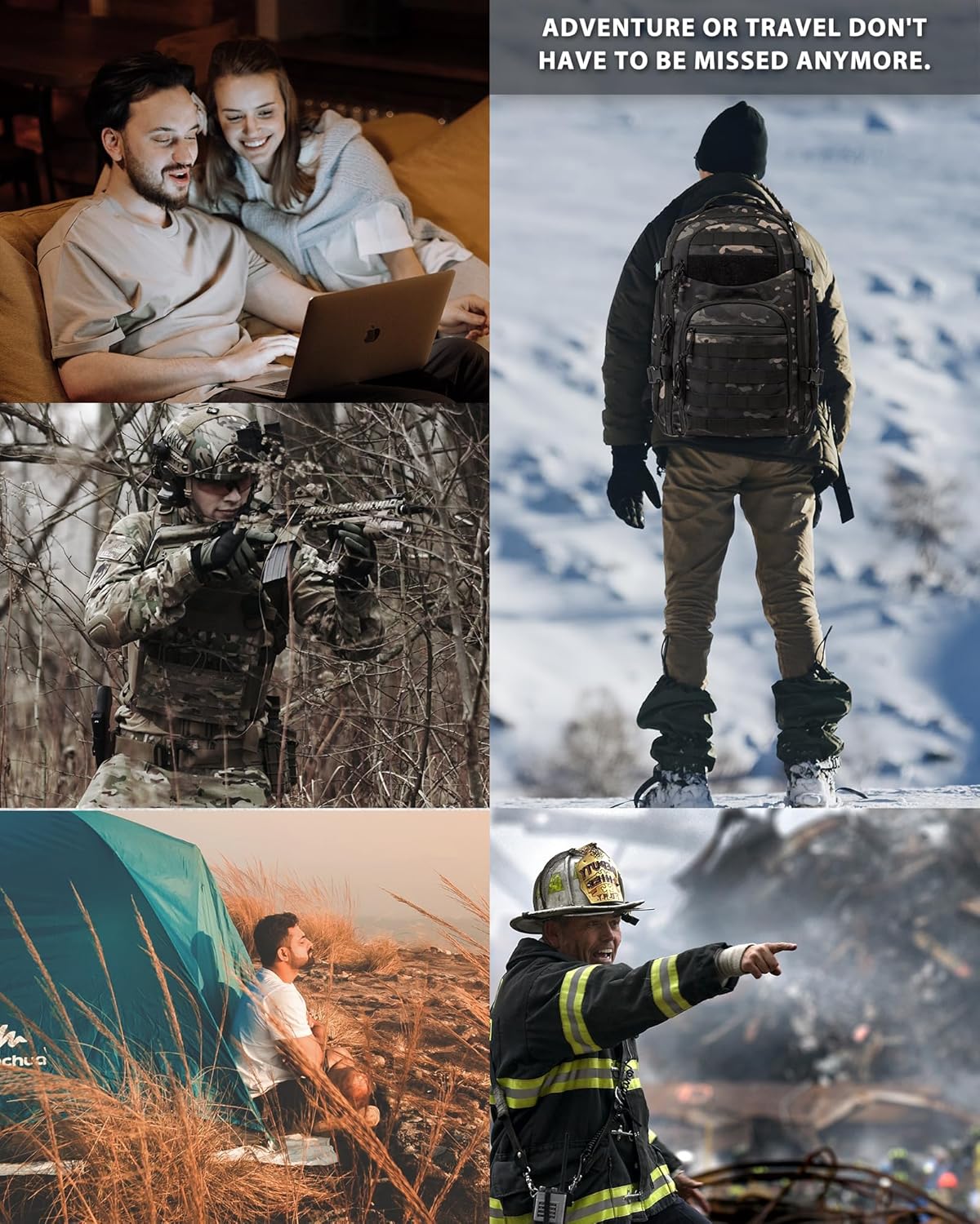 35L Outdoor Tactical Backpack with Molle System and Laptop Storage