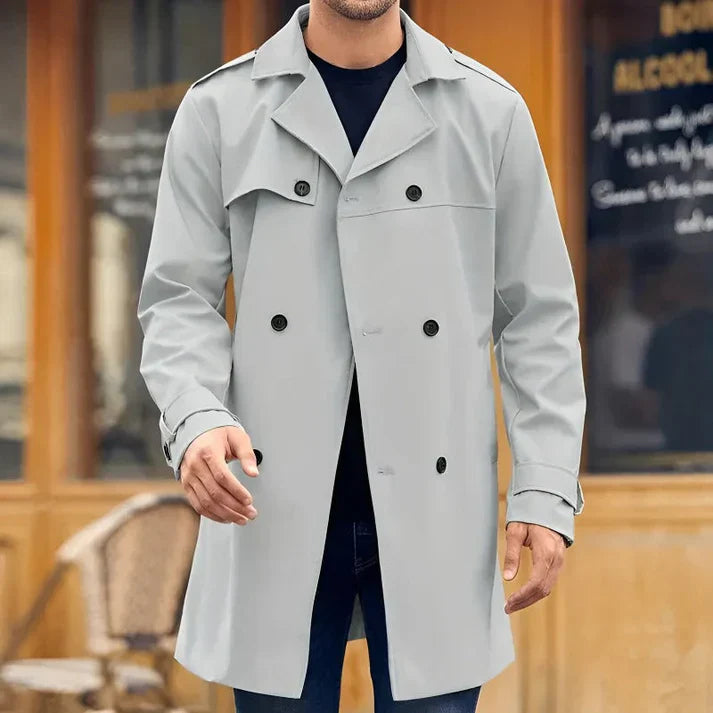 Leon Classic Double-Buttoned Winter Trench Coat