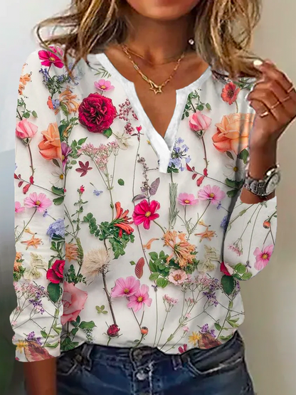 Trendy Floral Sweater - Lana