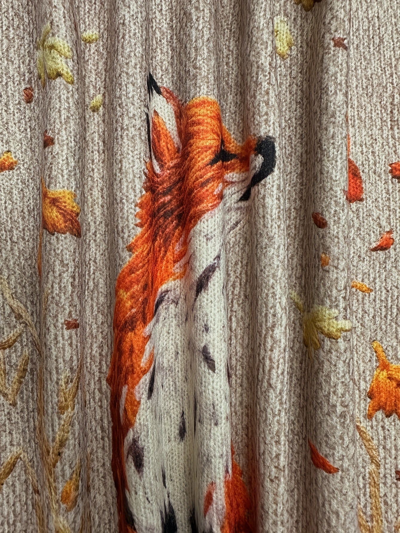 Trendy Fox Print Sweater - Elisanne