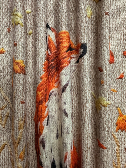 Trendy Fox Print Sweater - Elisanne