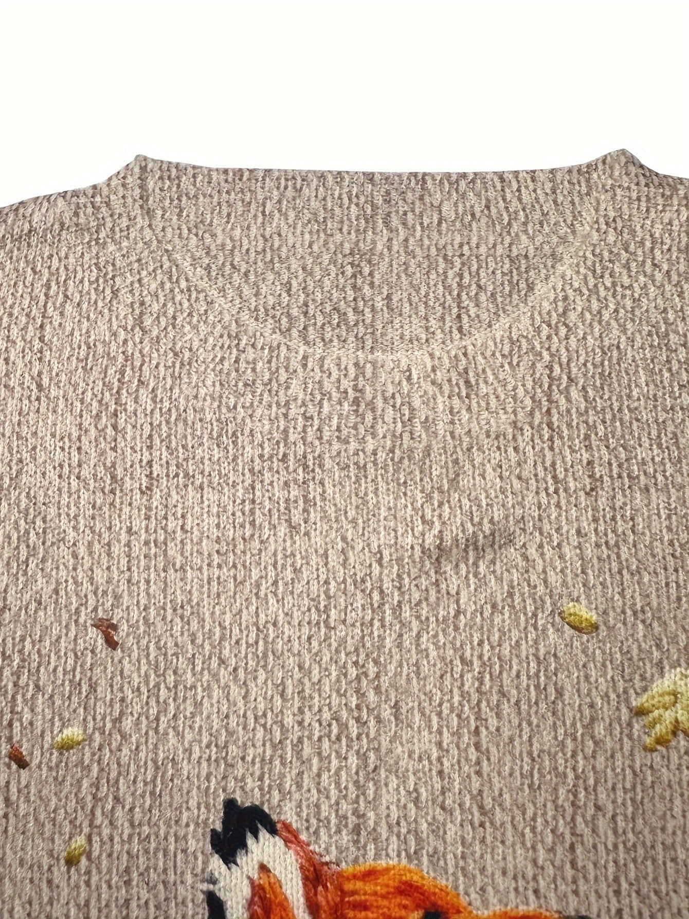 Trendy Fox Print Sweater - Elisanne