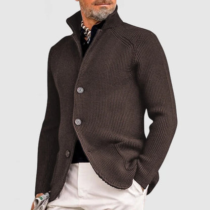 Men’s Textured Knit Single Breasted Shawl Collar Blazer